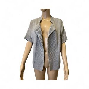 Talbots Gray Women's Open Front Sweater  Cardigan Size S